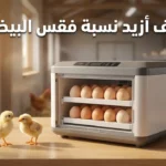 حاضنة بيض كهربائية مفتوحة بداخلها بيض مرتب مع كتاكيت حديثة الفقس - كيف أزيد نسبة فقس البيض