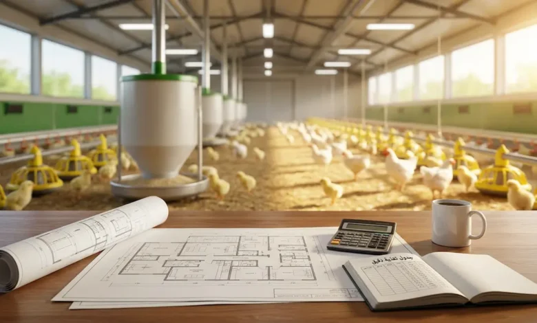 بيئة عمل وخبرة المهندس الزراعي خالد عبد الله في تخطيط المزارع وتغذية القطعان ومجال الإنتاج الحيواني والدواجن.